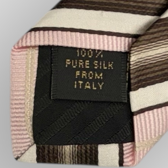 Serica Italy Striped 100% Silk Tie Handmade Classic 3.5 x 60 - Elegant Necktie - Picture 4 of 6